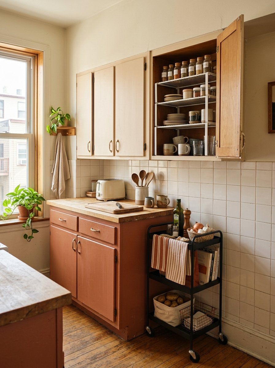How to Organize a Kitchen With No Pantry (Small Apartment Kitchen Hacks)